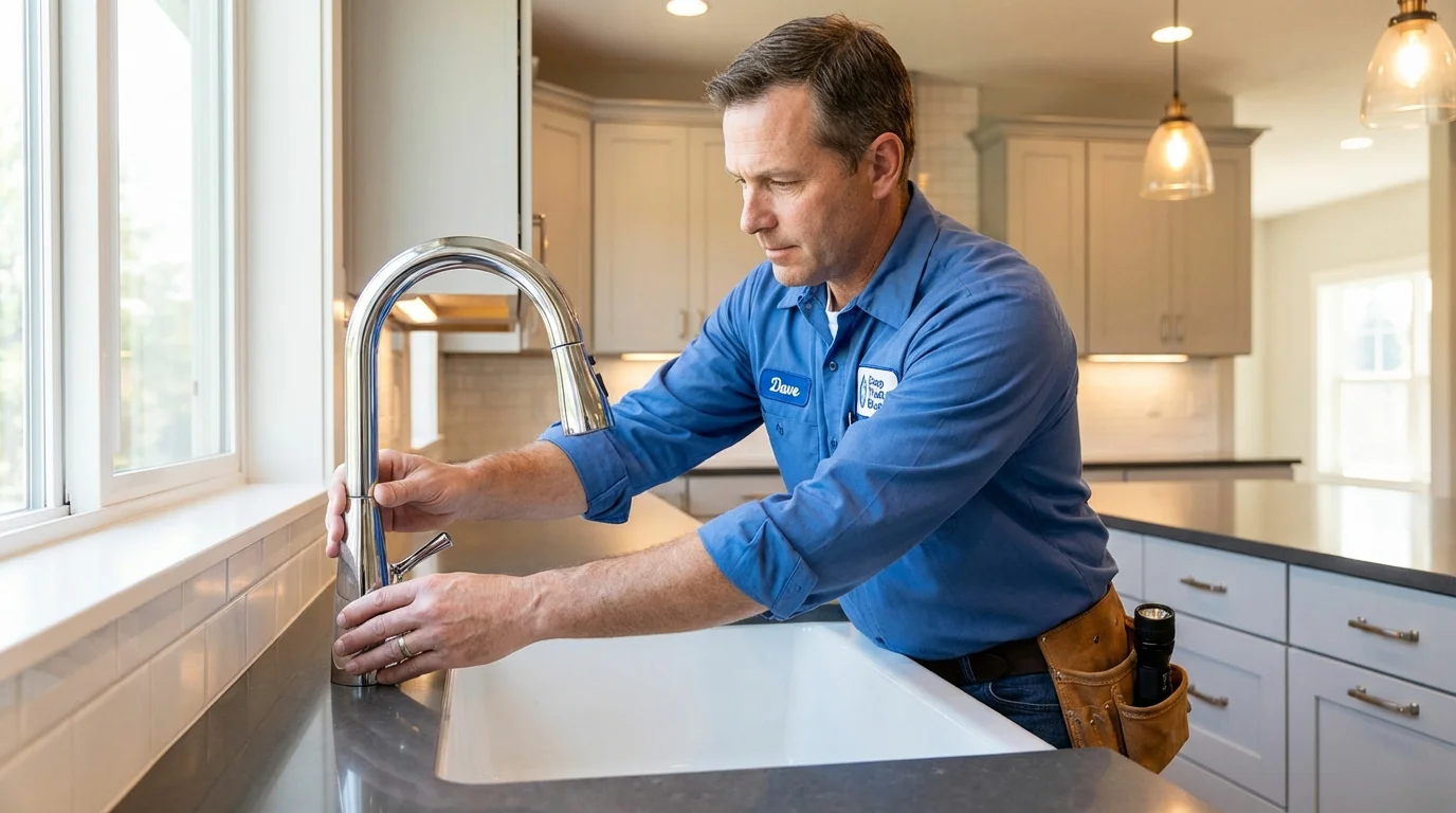 Kitchen faucet installation by Johns Plumbing LLC in Kahoka